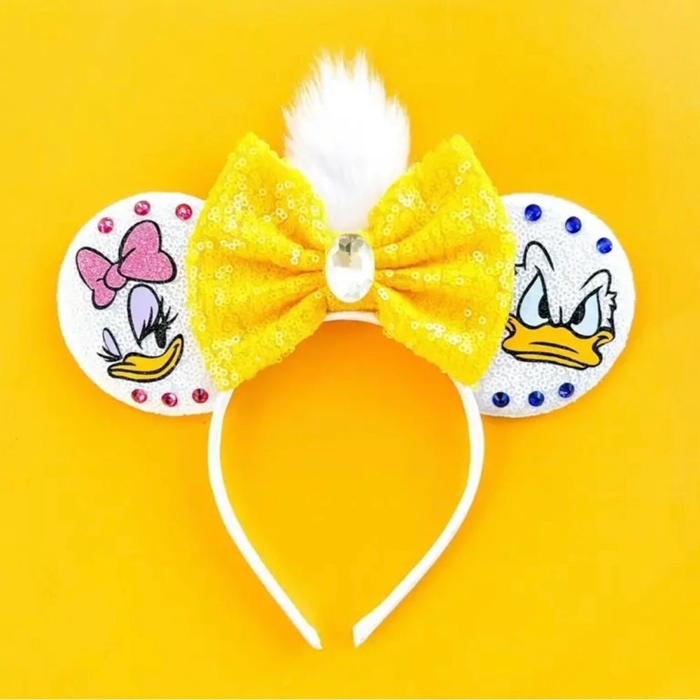 Minnie Mickey Mouse Ear Headband with Bow NEW